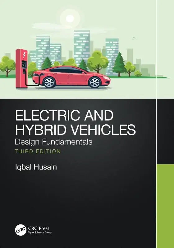 Rode elektrische auto opladen bij een laadstation in electric and hybrid vehicles design fundamentals over elektrische en hybride voertuigen