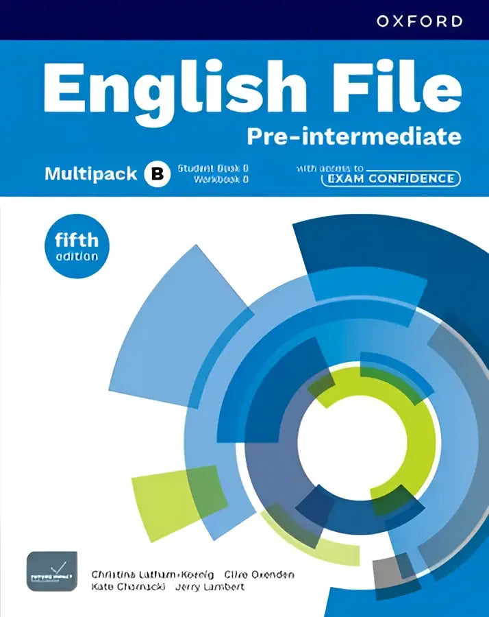 Oxford english file 5th edition pre-intermediate student book and workbook multipack b with blue and green design