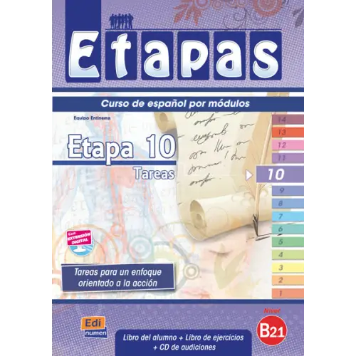 Etapas 10 - tareas libro de alumno/ejercicios + cd-audi - etapas 10 - tareas libro de alumno/ejercicios + cd-audi - boek