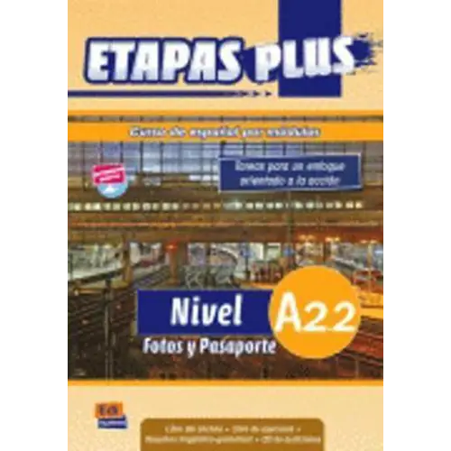 Etapas plus a2.2 - fotos y pasaporte libro del alumno/ejercicios + cd - etapas plus a2.2 - fotos y pasaporte libro del