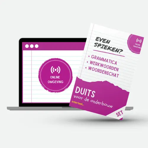 Duitse taal leer materialen voor onderbouw in de set Even spieken?