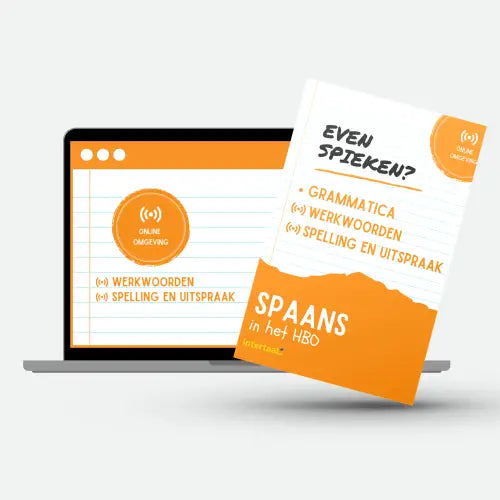 Spanish taalleer materialen voor het leren van Spaans in het HBO-boekset Even spieken?
