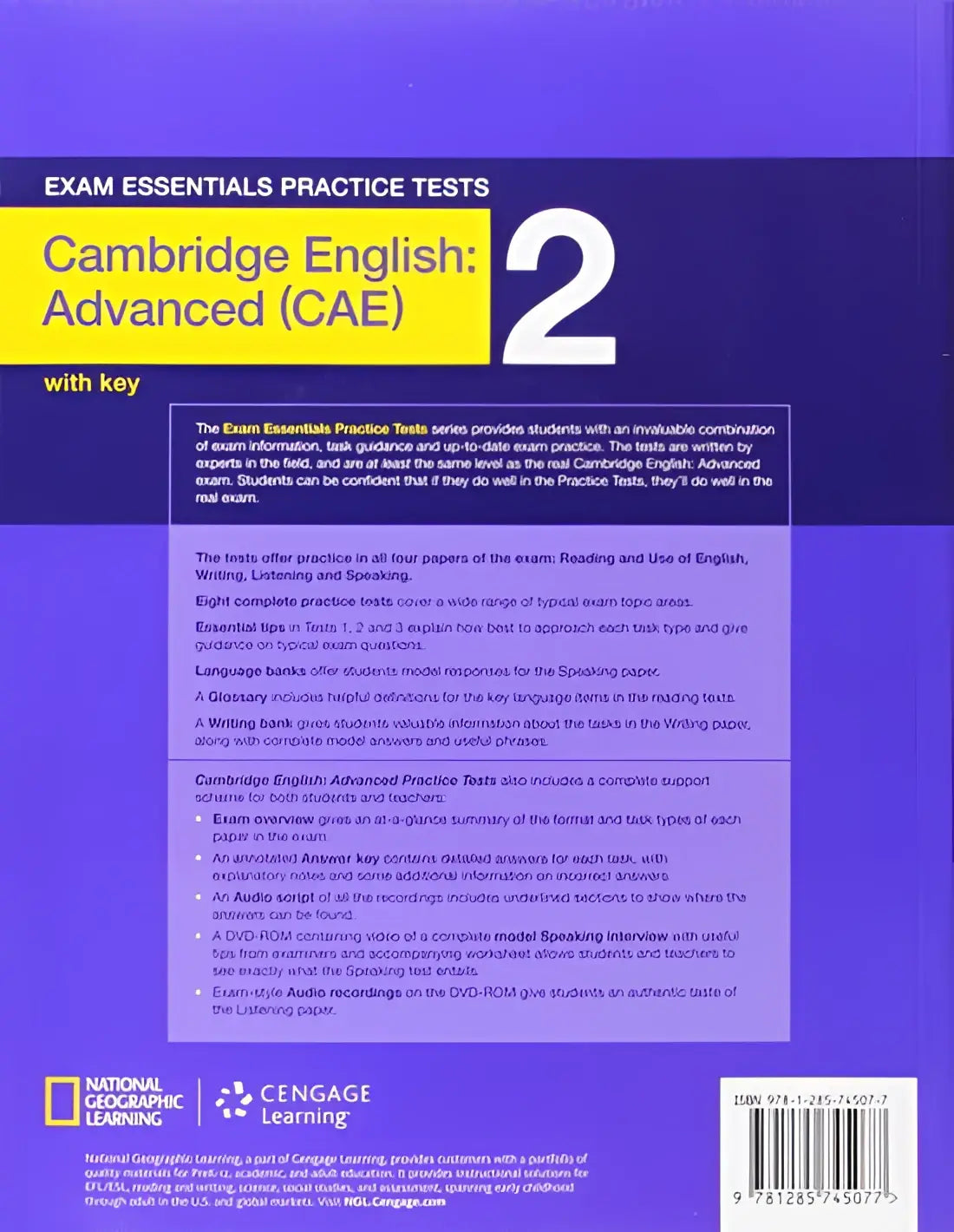 Exam essentials: cambridge advanced practice tests 2 book with key + dvd-rom - exam essentials: cambridge advanced