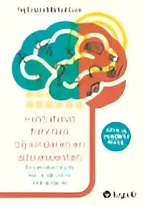 De boekcover van executieve functies bij kinderen en adolescenten door peg dawson en richard guare toont een abstract ontwerp met oranje, groen en blauw