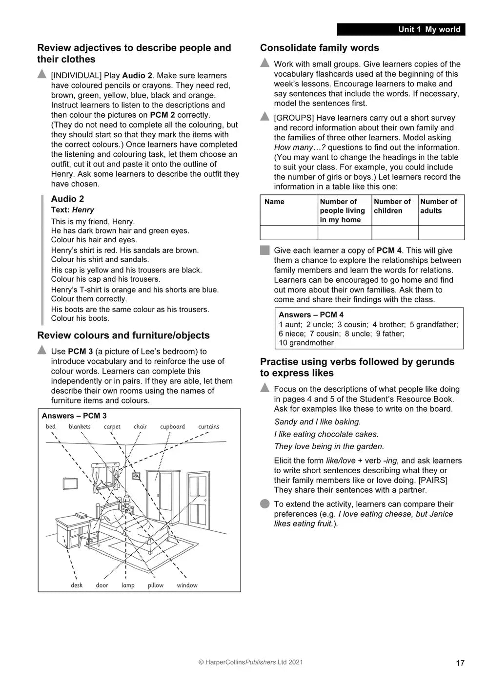 Een pagina uit explore english teacher’s guide 3 toont gedetailleerde lesplannen binnen een tweede taal curriculum