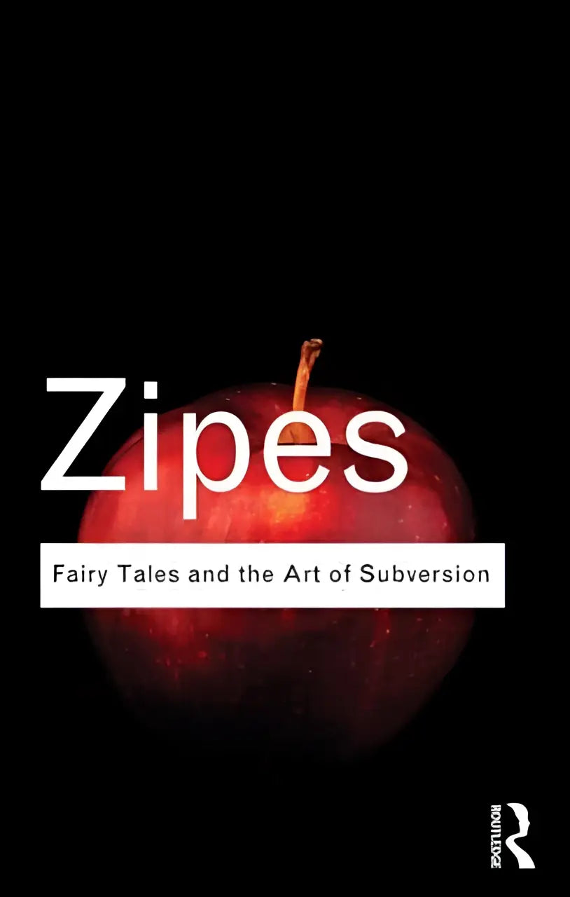 Red apple with glossy surface and brown stem on cover of zipes fairy tales and the art of subversion by routledge
