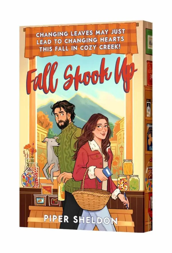 Fall shook up special edition boek met herfstige cover en een man en vrouw in gezellige herfstkleding bij cozy creek shop
