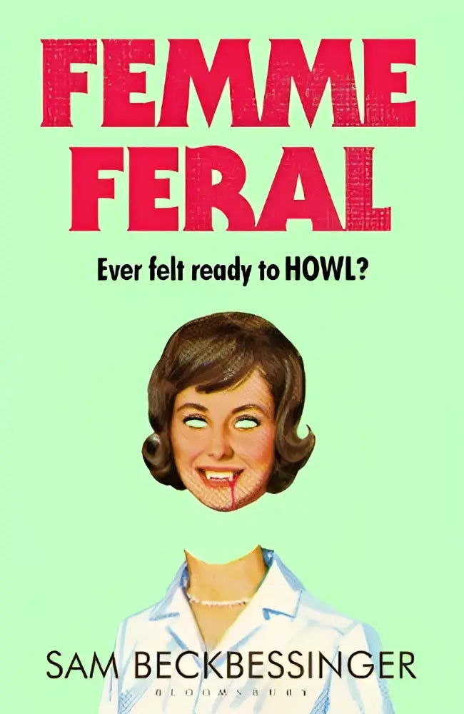 Boekcover femme feral met gestileerde vrouw met bruin haar en groene ogen voor observer debut novelist 2026