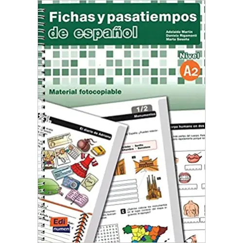 Fichas y pasatiempos de español. Nivel a2 - fichas y pasatiempos de español. Nivel a2 - boek
