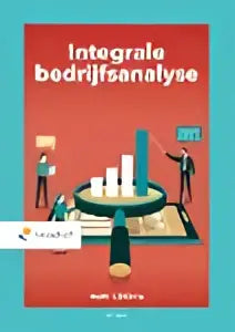 Rode integrale bedriftsanalyse boek met grafiek en mensen op cover voor de financiële functie van henk schilstra