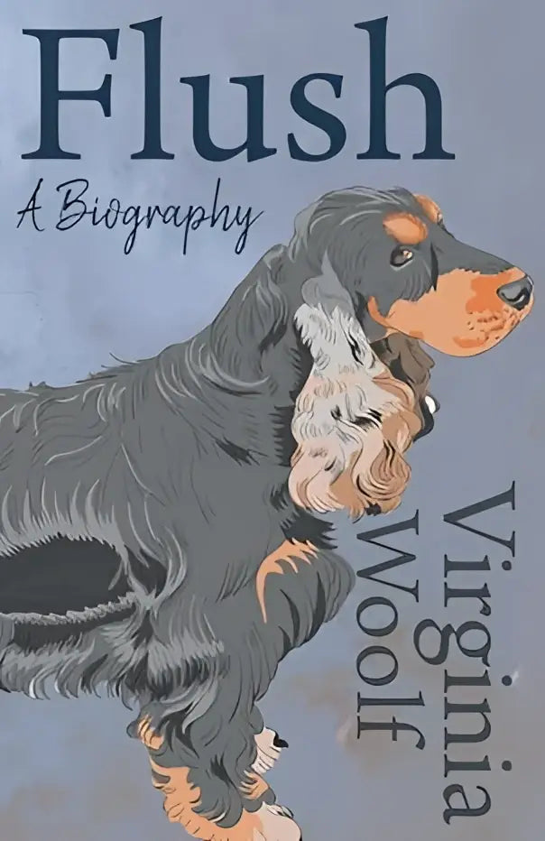 Een gedetailleerde illustratie van een zwarte en tan cocker spaniel met lange haren in flush een biografie met essay the art of biography