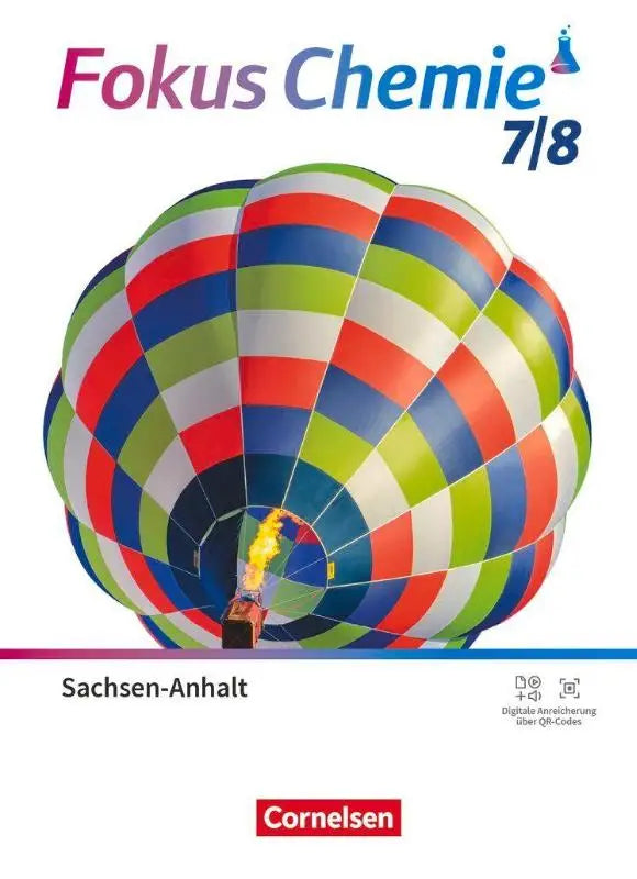 Een levendige multicolor heteluchtballon siert de voorkant van het fokus chemie leerboek voor gymnasium sachsen-anhalt
