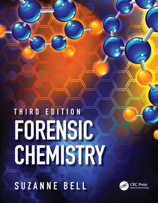 De boekomslag van forensic chemistry derde editie door Suzanne Bell, een analytische chemie gids van CRC Press