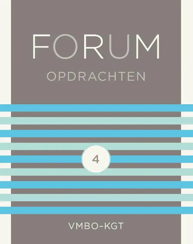 Cover van het forum geschiedenis opdrachtenwerkboek editie 4 voor vmbo kgt met educatieve inhoud