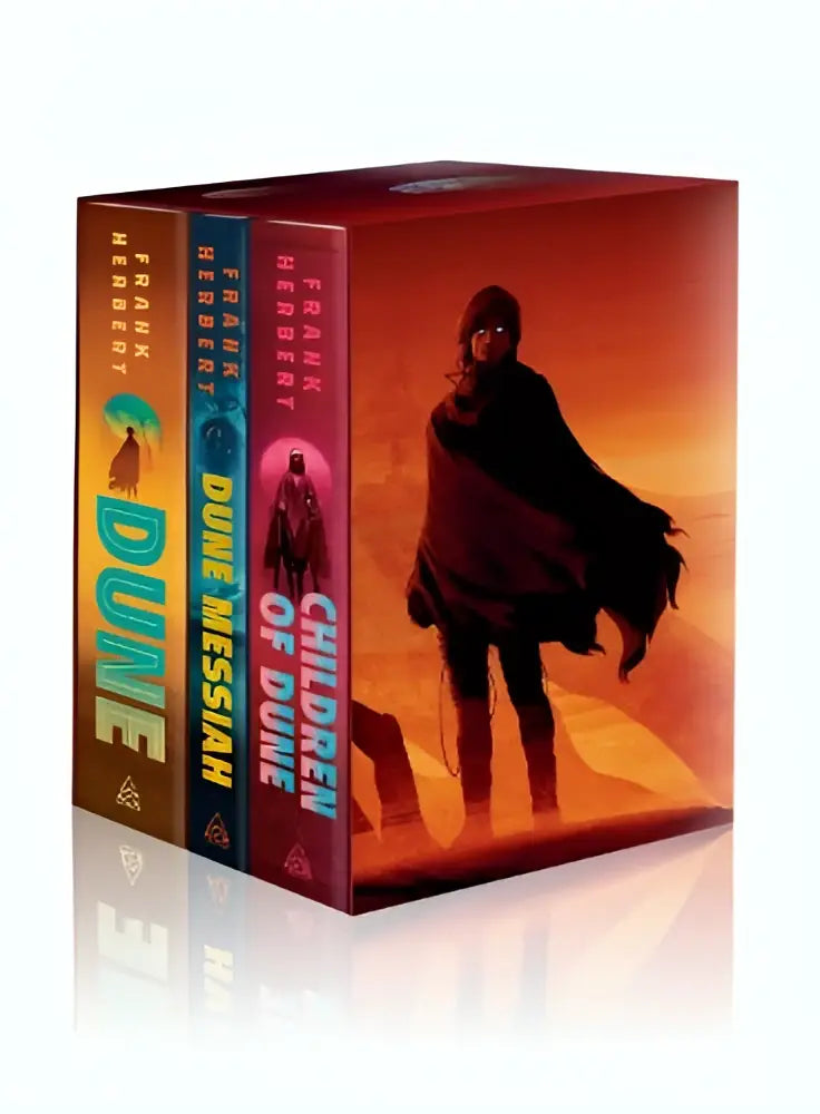 Rode deluxe hardcover boxed set van frank herberts dune saga met drie boeken dune dune messiah en children of dune