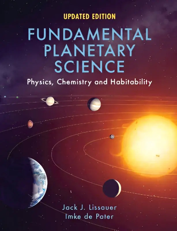 De cover van het fundament van planetenwetenschap textbook, een geüpdatete editie door jack j, biedt een kwantitatieve introductie in planetenwetenschap
