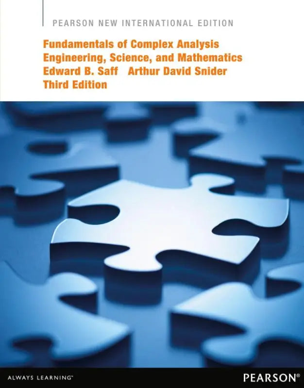Blauwe puzzelstuk boekomslag fundamentals of complex analysis door edward b voor complex analysis with applications