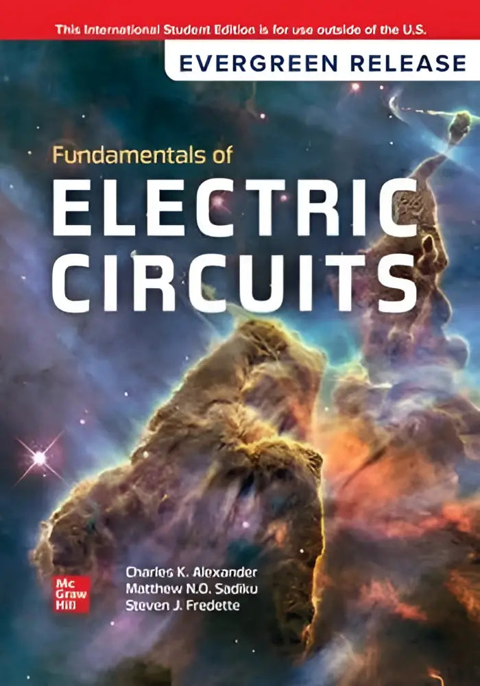 Cover of fundamentals of electric circuits 2026 release ise with vibrant cosmic nebula for circuit analysis study