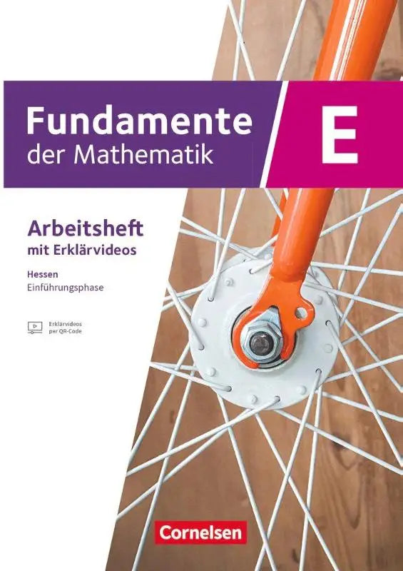 Oranje fietswielnaaf met witte spaken en zilvere bout tegen houten achtergrond voor schuljahr einführungsphase ausgabe hessen