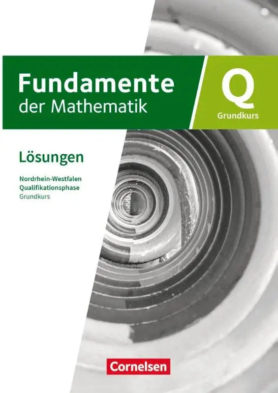 Groene en witte omslag van fundamente der mathematik solutions manual von cornelsen zum schulbuch voor nordrhein-westfalen