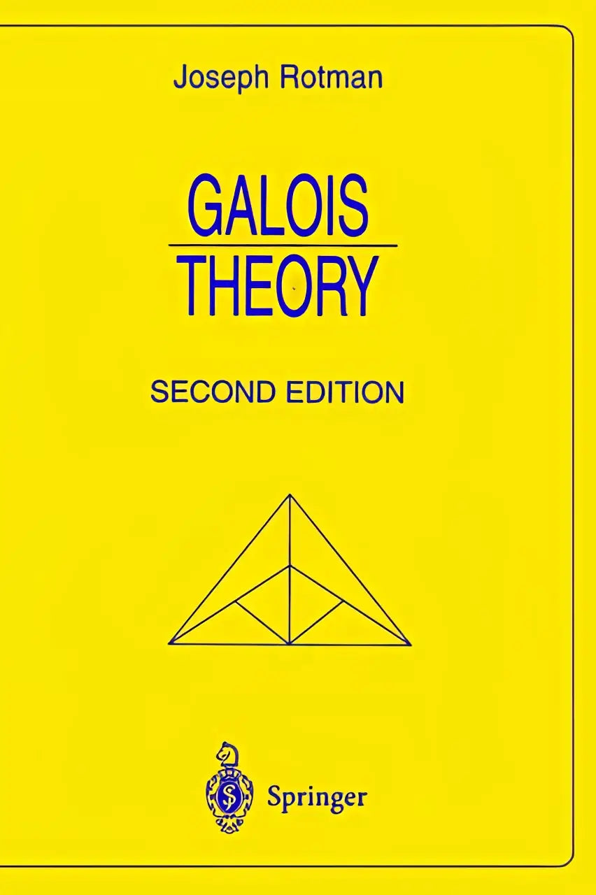 Heldere gele hardcover boek galois theory second edition door joseph rotman met focus op het fundamental theorem