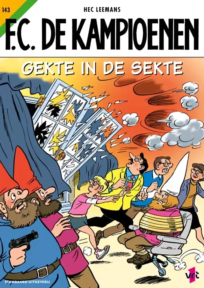 Cover van de comic f.c. in het product gekte in de sekte van hec leemans voor strips algemeen