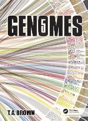 De boekcover van genomes 5 toont de titel genomes in dikke zwarte letters en auteur t.a