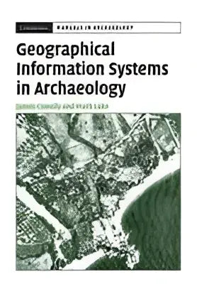 De voorkant van het boek Geographical information systems in archaeology door Simon Coventry en Mark Llewellyn met blauw wit ontwerp