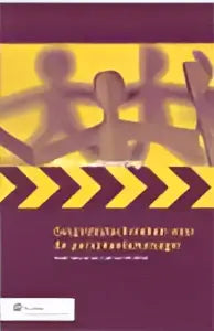 Boek gespreks technieken voor de personeelsmanager met donkerpaarse omslag en illustratie van arbeiders silhouetten