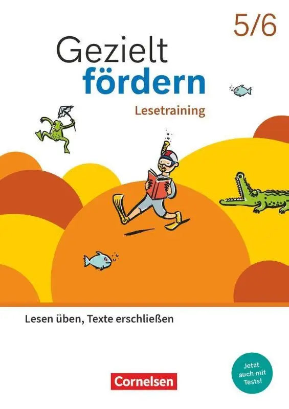 De omslag van het werkboek gezielt fördern met kleurrijke illustraties voor leer- und Übungshefte deutsch 5/6