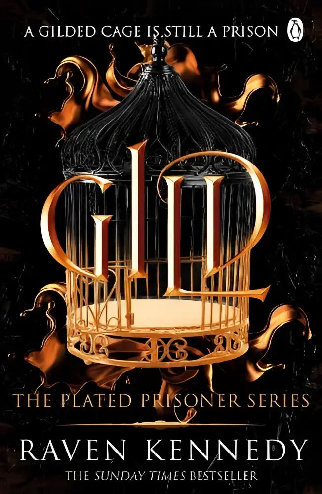 De cover van gild uit de plated prisoner series toont een vergulde vogelkooi met zwart goud metaalwerk