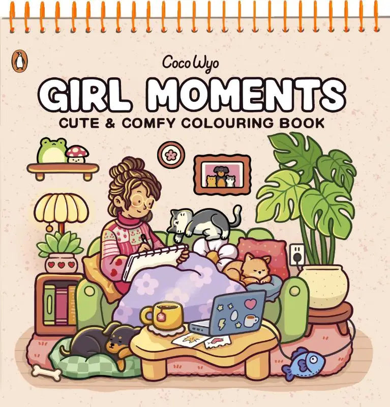 Coco wyo girl moments spiralbound edition kleurboek met zachte pasteltinten en schattige dieren voor jonge lezers