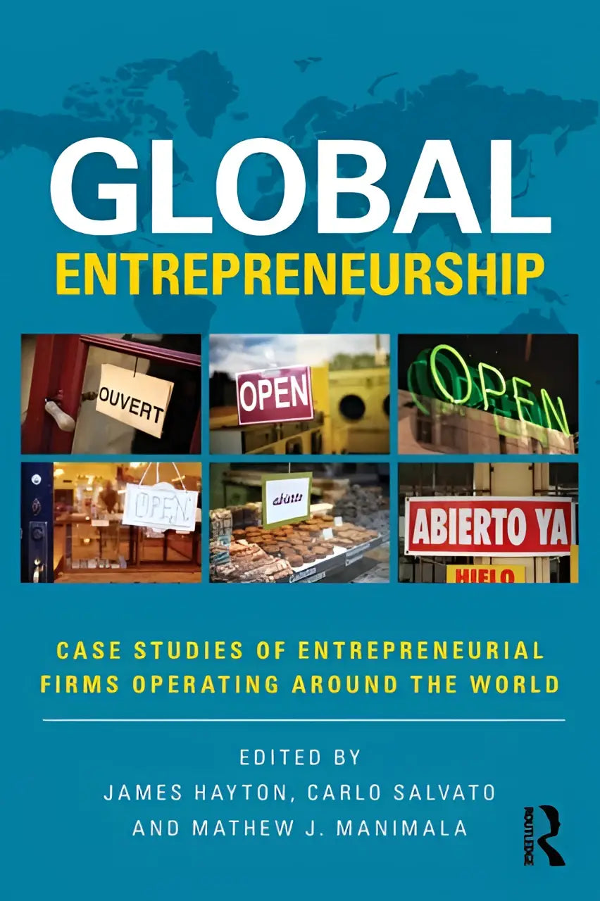 Boekomslag van global entrepreneurship met case studies over ondernemende bedrijven die wereldwijd opereren
