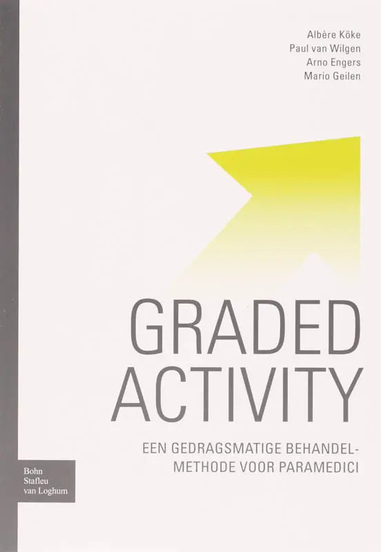 Wit boekomslag met gele verloop pijl en grijze tekst graded activity voor paramedisch algemeen bsl media