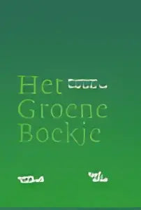 Logo van groene boekje met vetgedrukte moderne schreefloze letters in gestapelde opmaak van vbk media