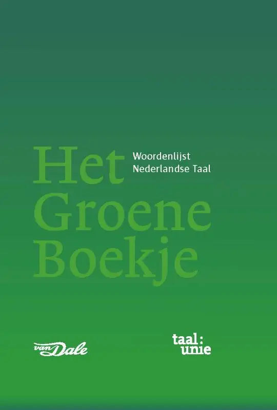 Groene cover van het groene boekje dutch vocabulary book by van dale published by vbk media