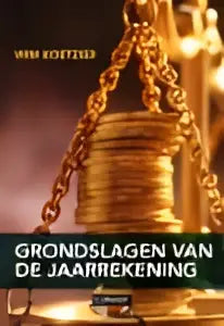 Gouden kettingvormige geldzak met geperste tekst in het nederlands voor convoy uitgevers grondslagen van de jaarrekening financieel overzicht
