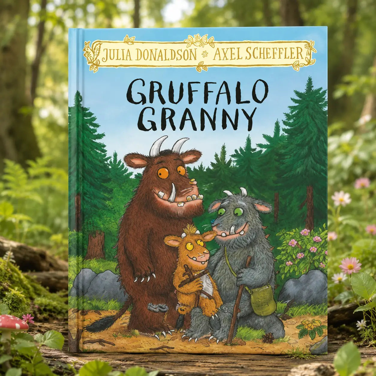 Hardback kinderenboek gruffalo granny door julia donaldson en axel scheffler met kleurrijke illustraties van de gruffalo familie