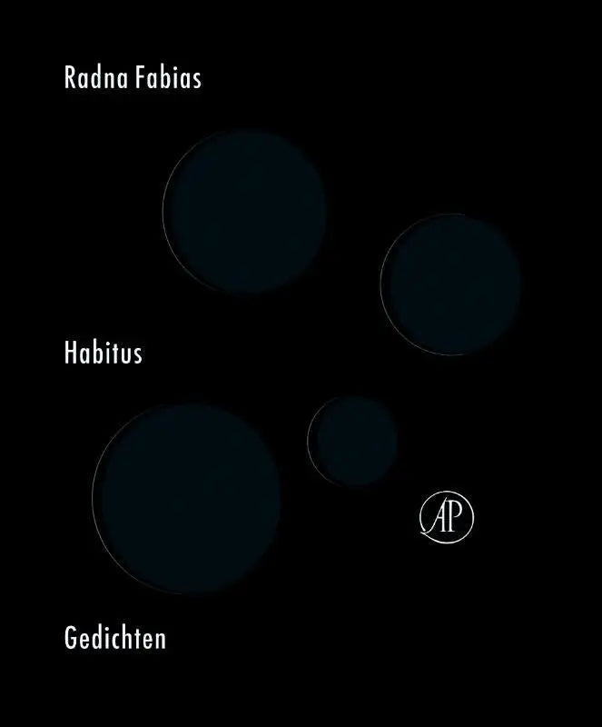Zwarte cirkelvormige vormen op donkere achtergrond als ontwerp van radna fabias habitos product