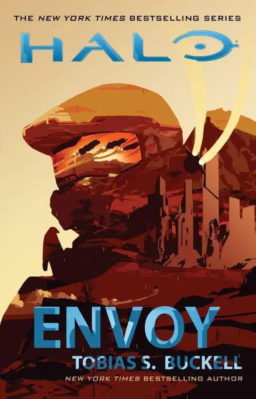 De cover van het boek halo envoy door tobias s met futuristische kunst en donkere tinten