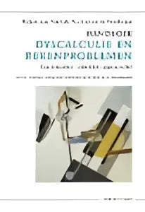 Handboek dyscalculie met zwart-witte gestreepte sokken in een gestructureerd gebreid patroon