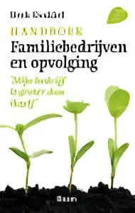 Handboek familiebedrijven met groene tulpen in zwart-wit gestreept patroon door henk kwakkel bij koninklijke boom uitgevers