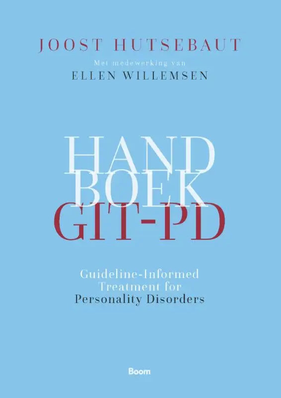 Lichtblauw hardcoverboek handboek git-pd met witte en rode tekst op de omslag voor professionele richtlijnen