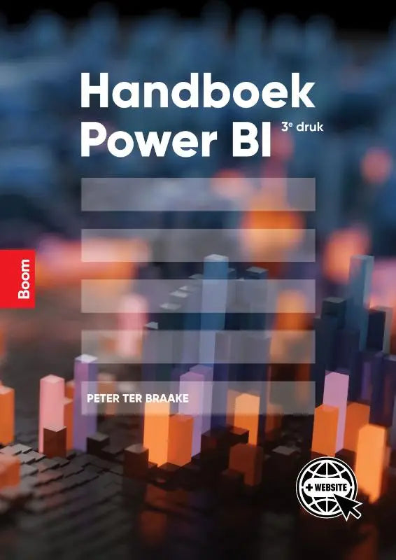 De derde editie van het handboek power bi door peter ter braake, uitgegeven door boom, in het nederlands