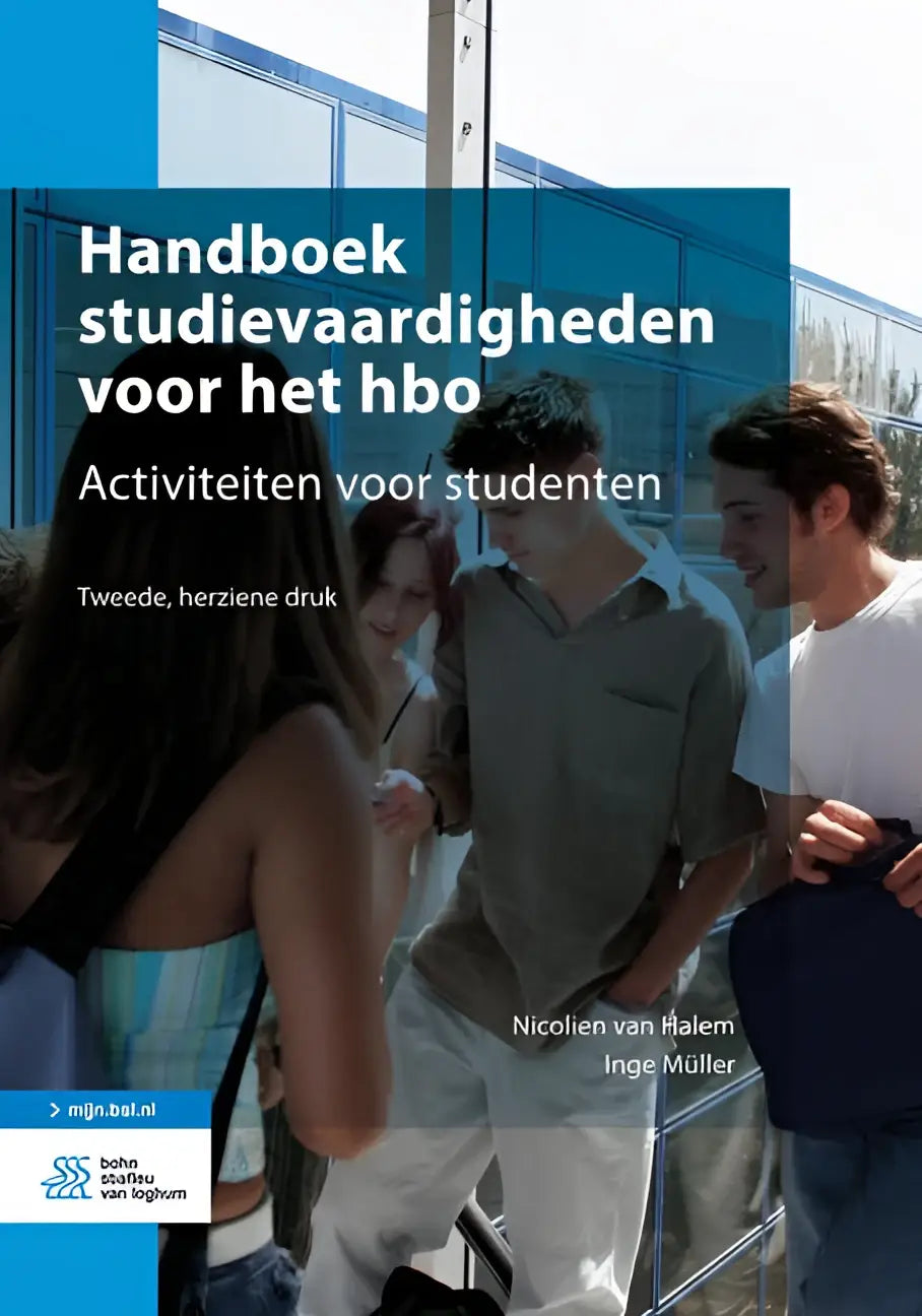 Cover van het handboek studievaardigheden voor het hbo van bsl media met blauwe achtergrond en witte tekst