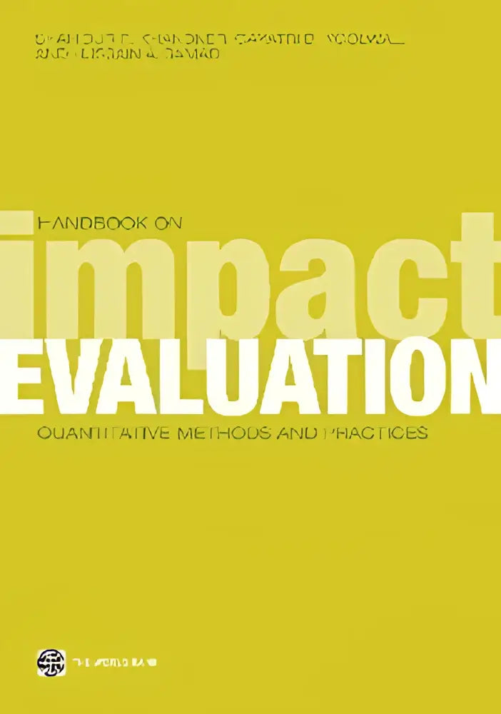 Gele hardcover handboek op impact evaluation met de nadruk op quantitative methods and practices door de world bank