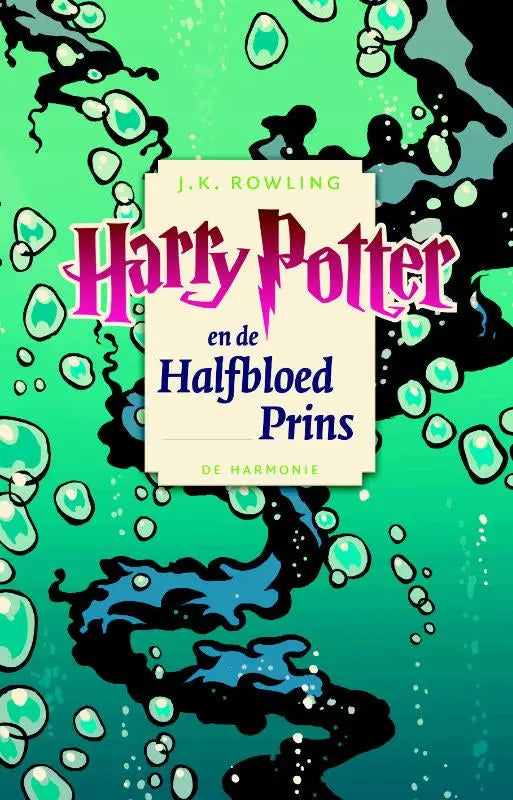 De book cover van harry potter en de halfbloed prins door j k toont een kleurrijk ontwerp binnen de harry potter serie