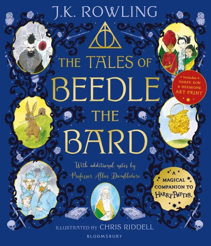 Diepblauw hardcover boek the tales of beedle the bard door j.k. rowling in harry potter product beedle the bard