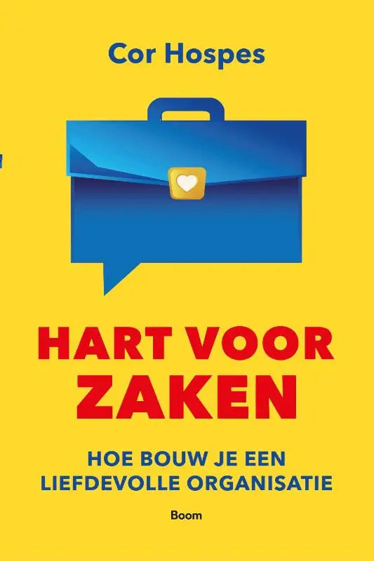 Blauwe aktetas met gouden hartvormige sluiting geschikt voor het creëren van een liefdevolle organisatie