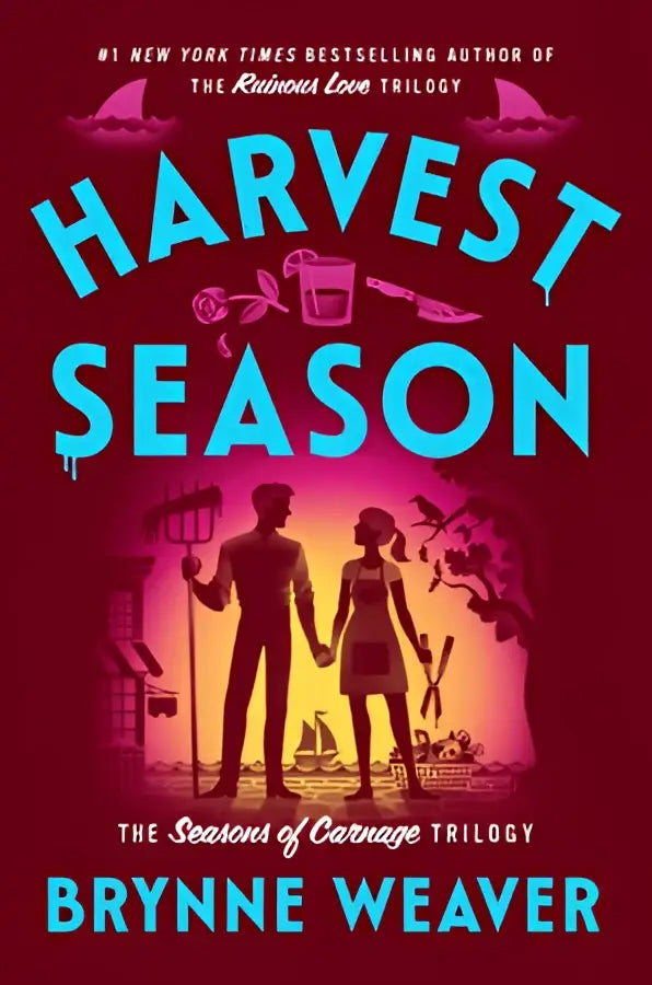 Harvest season hardcover boek van brynne weaver met rode roze verloopachtergrond en silhouetten voor persoonlijke groei